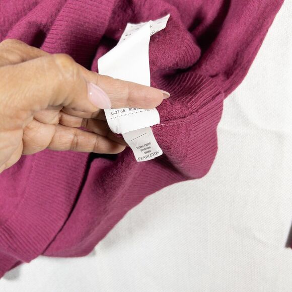 Pendleton Turtleneck 100% Merino Wool Sweater Womens XL Pullover Berry Pink - Picture 5 of 8